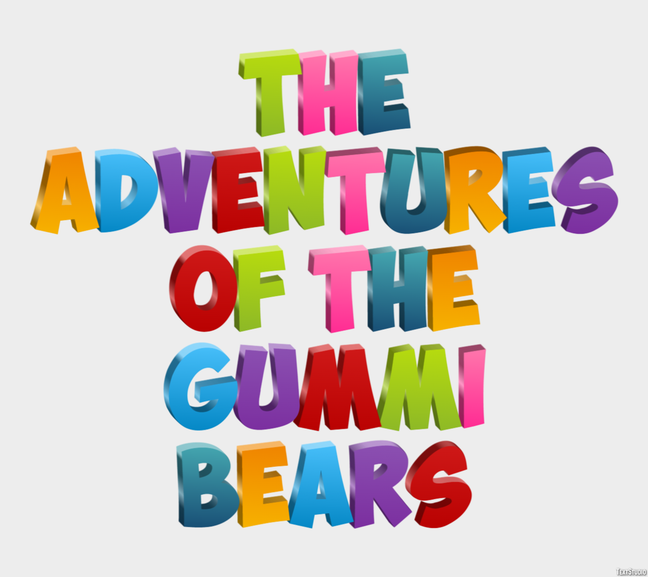 The Adventures of the Gummi Bears Text Effect