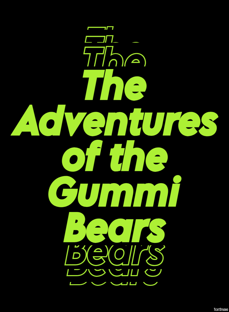 The Adventures of the Gummi Bears Text Effect