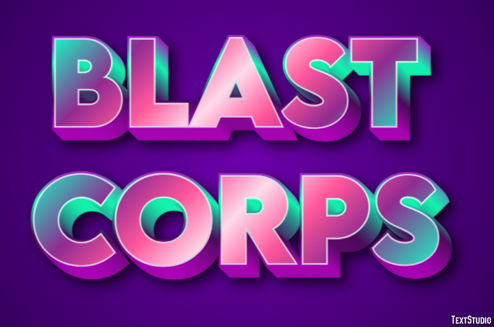 Blast Corps Text Effect