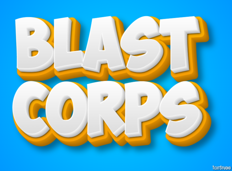 Blast Corps Effetto testo