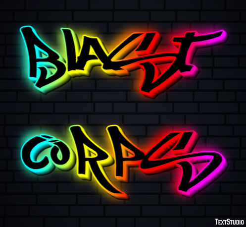 Blast Corps Text Effect