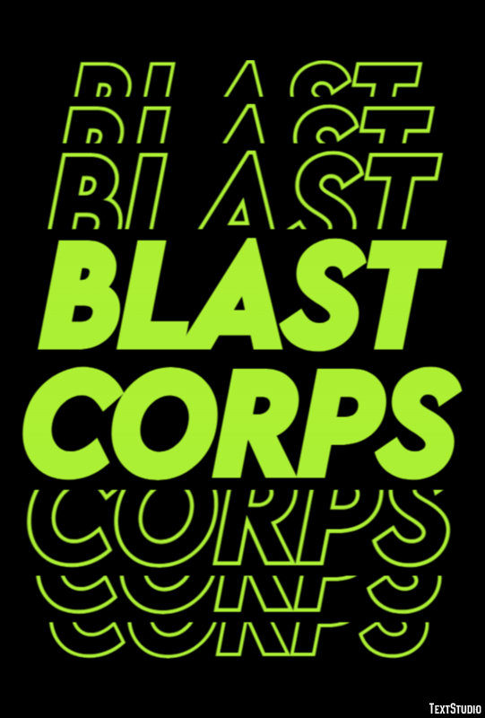 Blast Corps Effetto testo