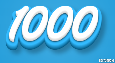 1000 Effetto testo