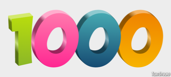 1000 Effetto testo