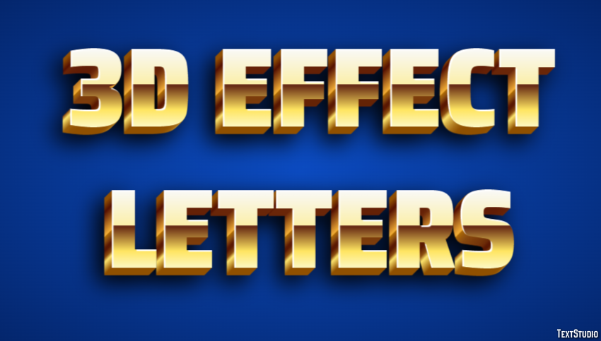 3d Effect Letters Metin Efekti