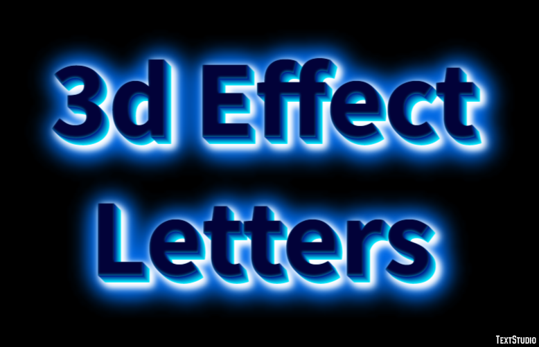 3d Effect Letters Metin Efekti