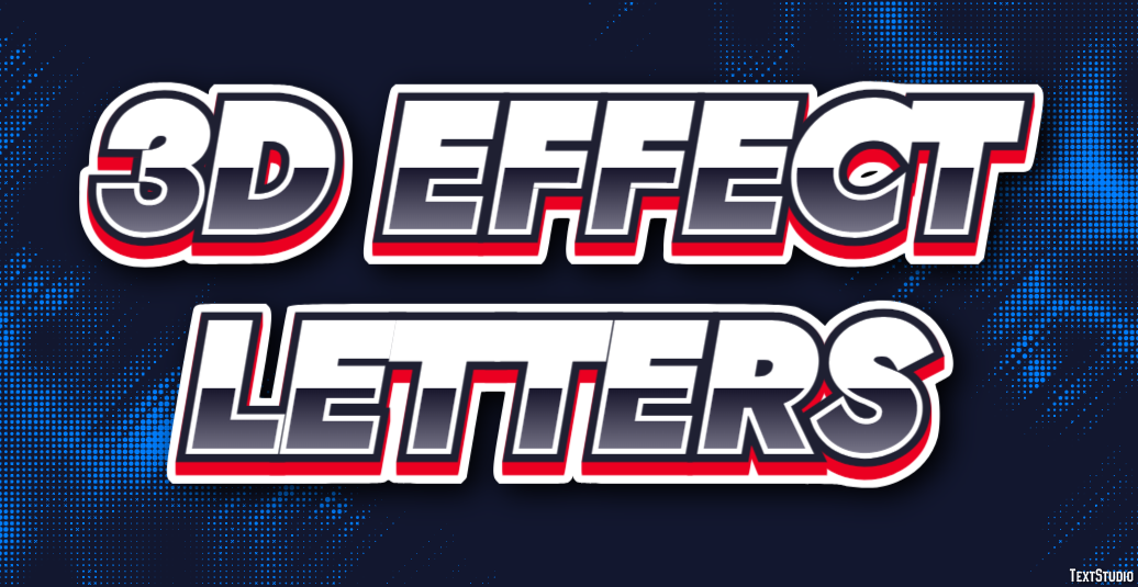 3d Effect Letters Metin Efekti