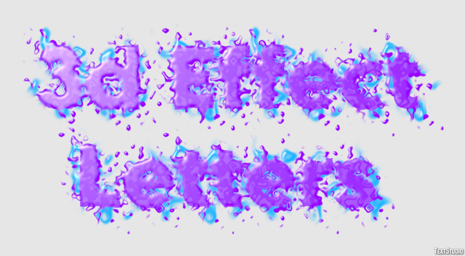 3d Effect Letters Metin Efekti