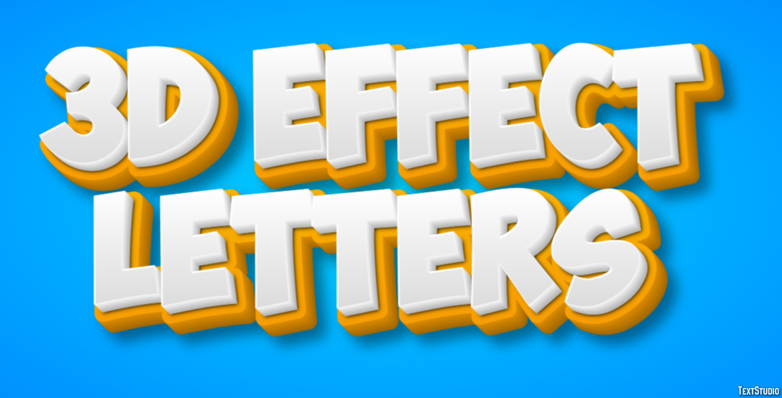 3d Effect Letters Metin Efekti