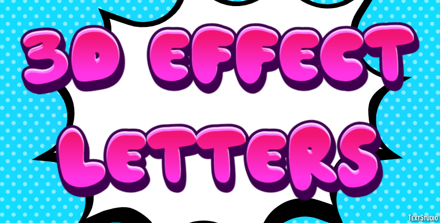 3d Effect Letters Metin Efekti