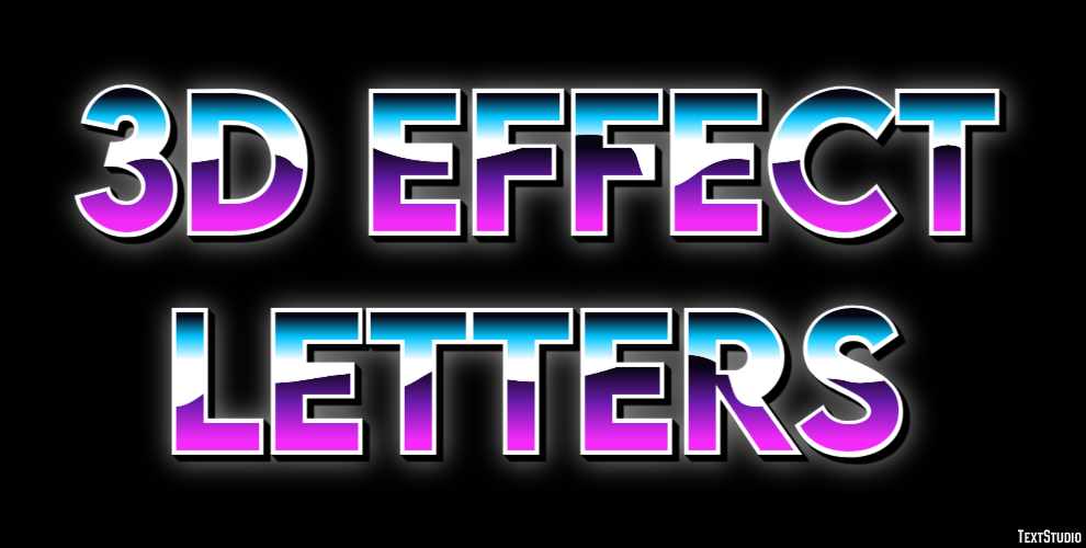 3d Effect Letters Metin Efekti