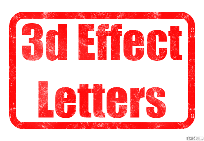 3d Effect Letters Tekst Effect