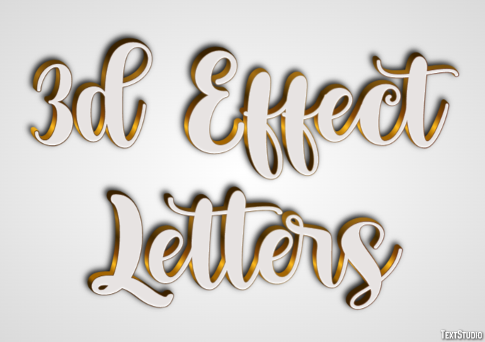 3d Effect Letters Tekst Effect