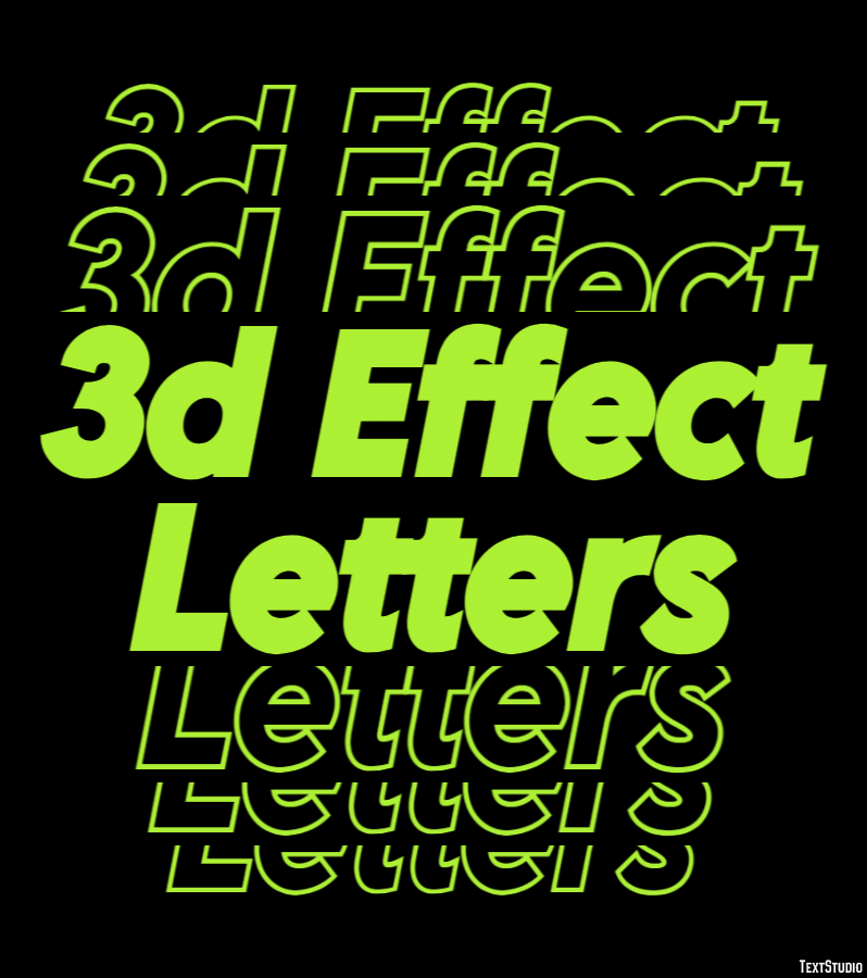3d Effect Letters Tekst Effect