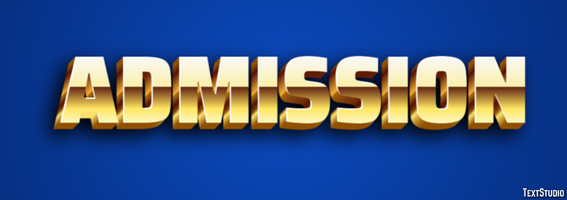 Admission Text Effect