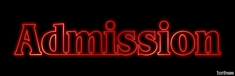 Admission Text effect