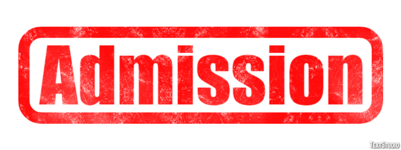 Admission Text Effect