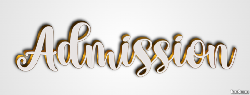 Admission Text Effect