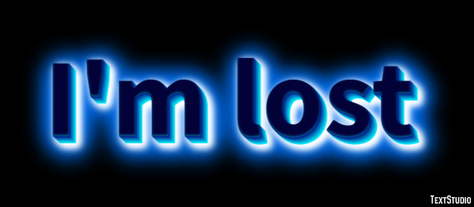 I'm lost Text Effect