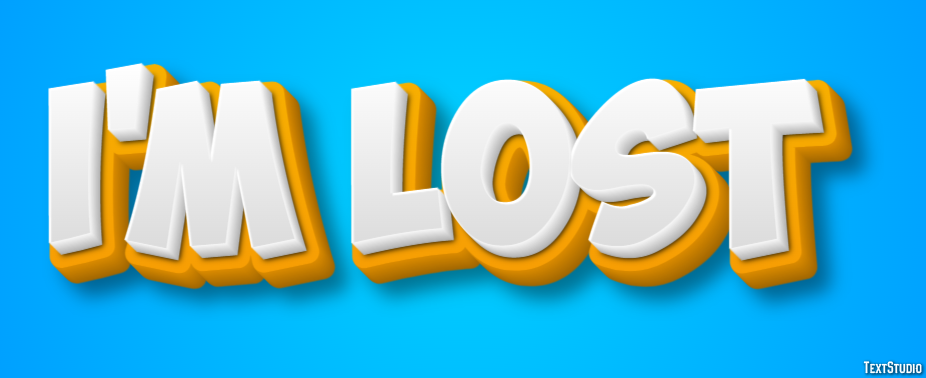 I'm lost Text Effect