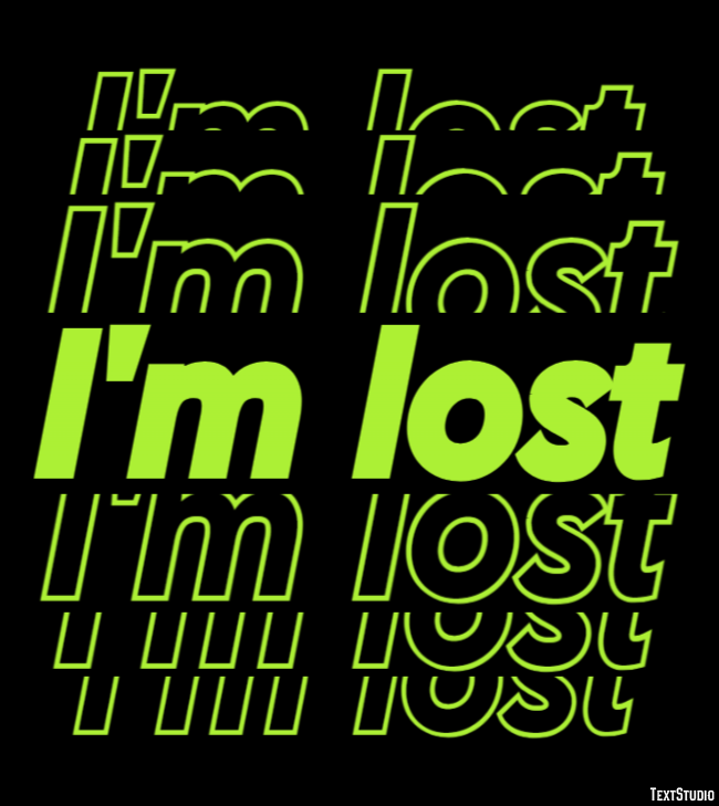 I'm lost Text Effect