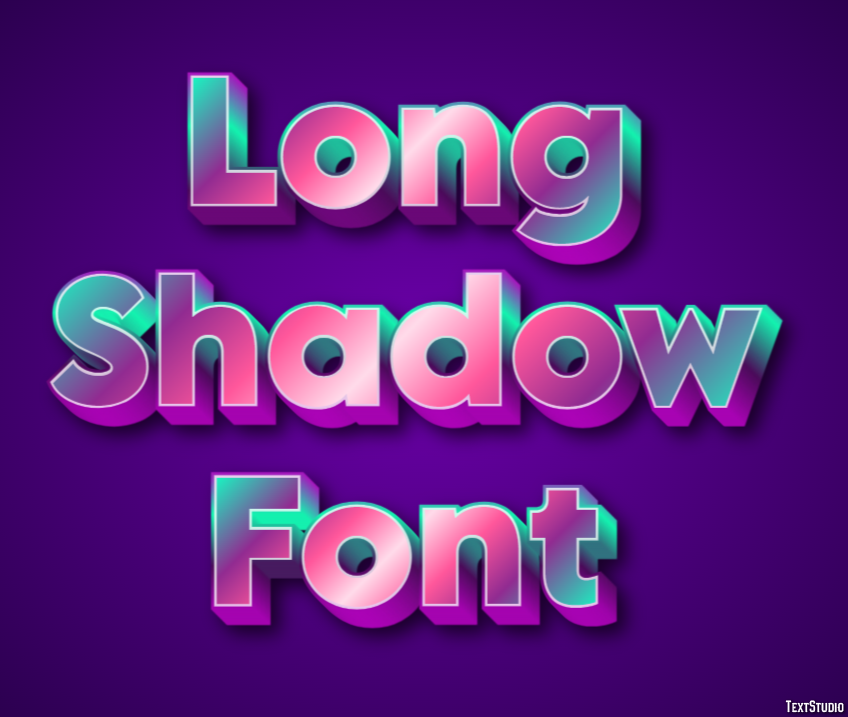 Long Shadow Font Text Effect