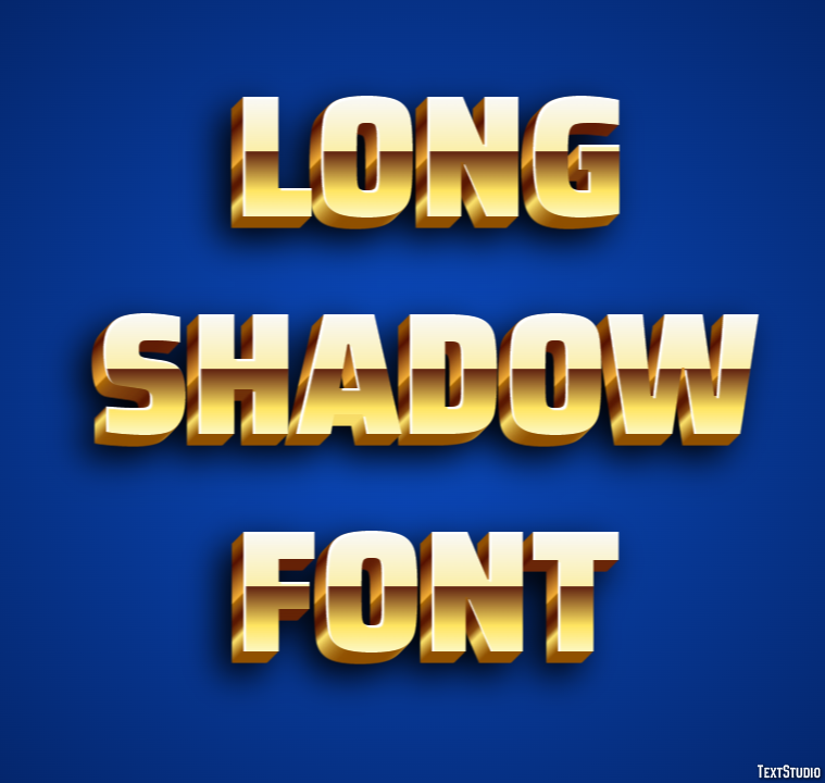 Long Shadow Font Text Effect