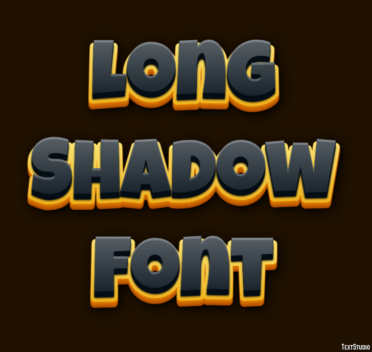 Long Shadow Font Text Effect