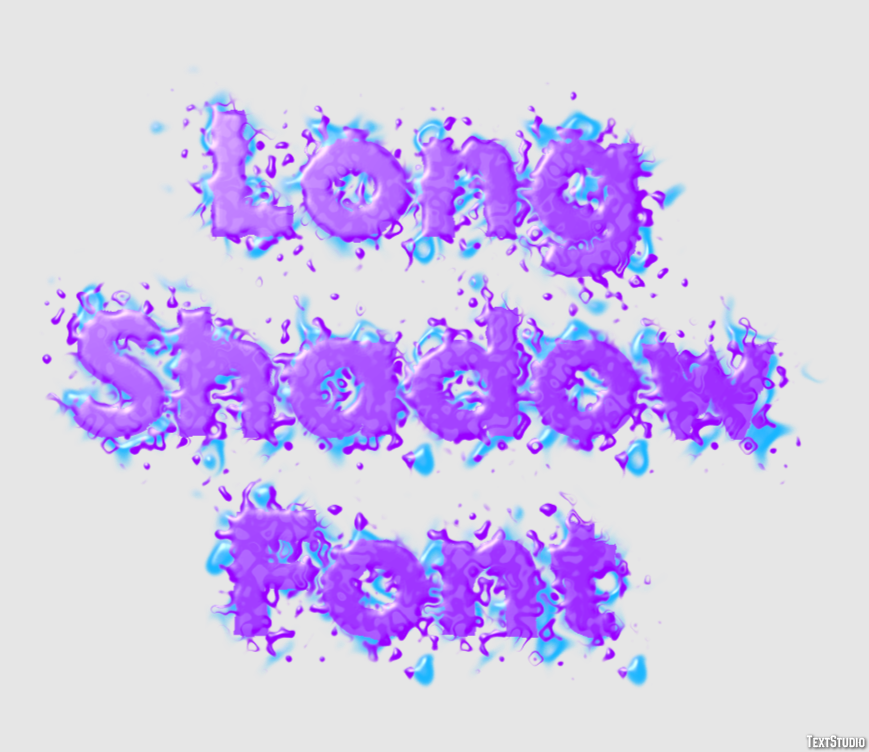 Long Shadow Font Text Effect