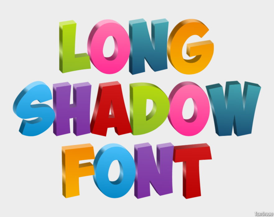 Long Shadow Font Text Effect