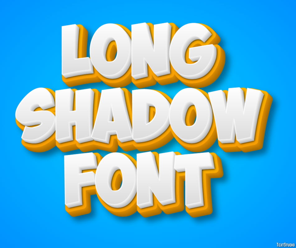 Long Shadow Font Text Effect