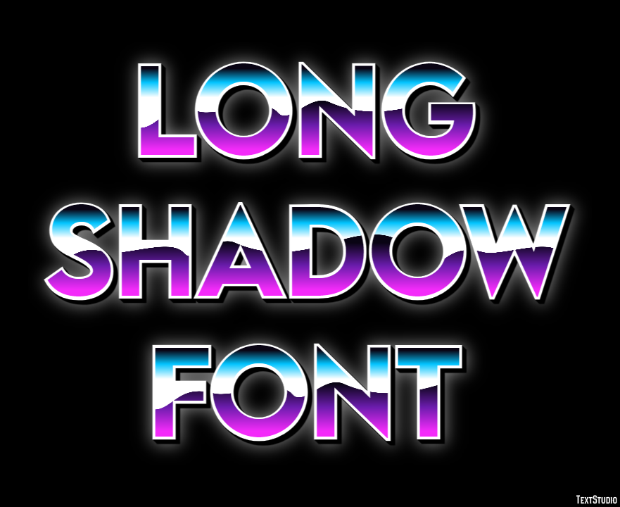 Long Shadow Font Text Effect