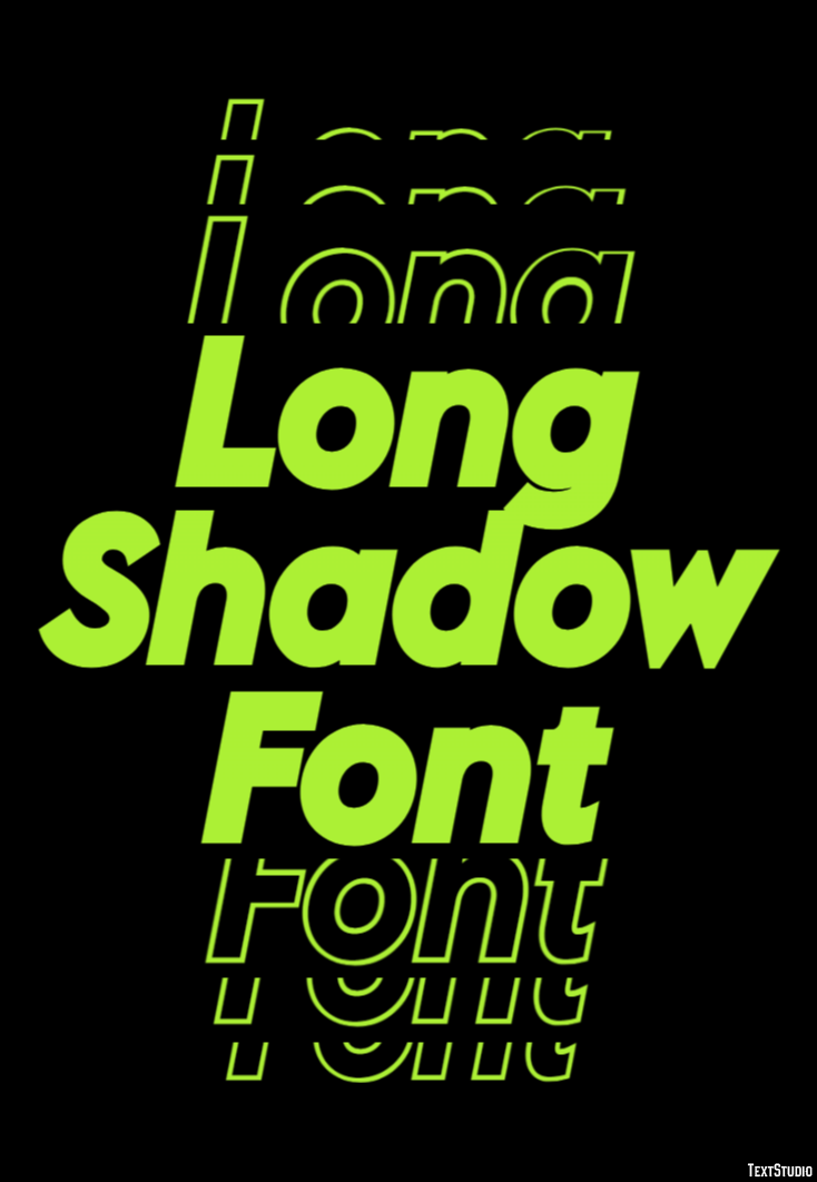 Long Shadow Font Text Effect