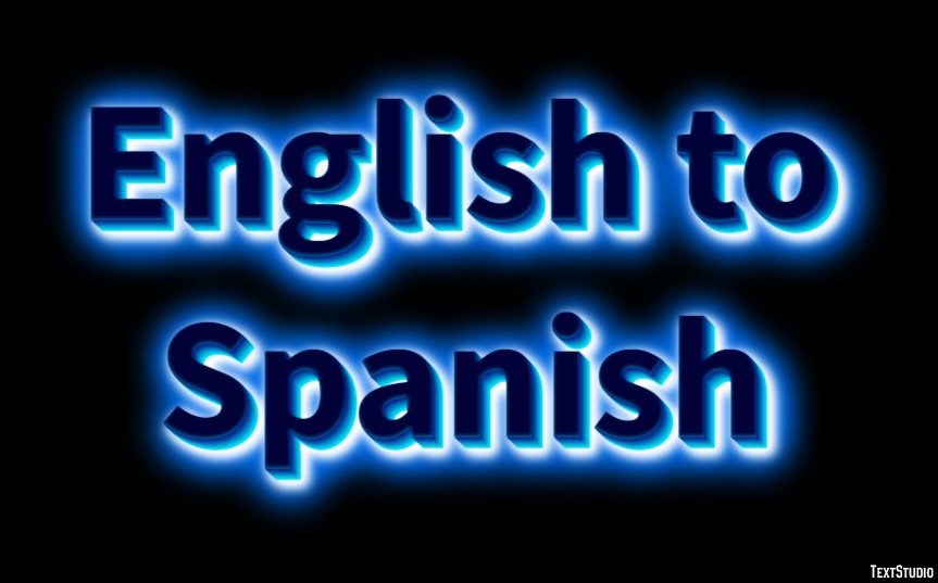English to Spanish Metin Efekti