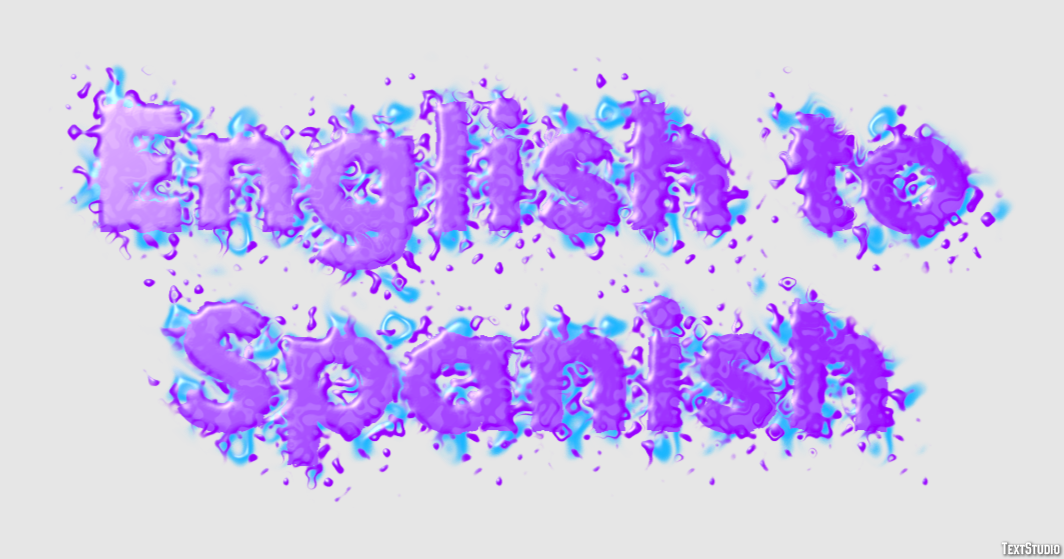 English to Spanish Texteffekt