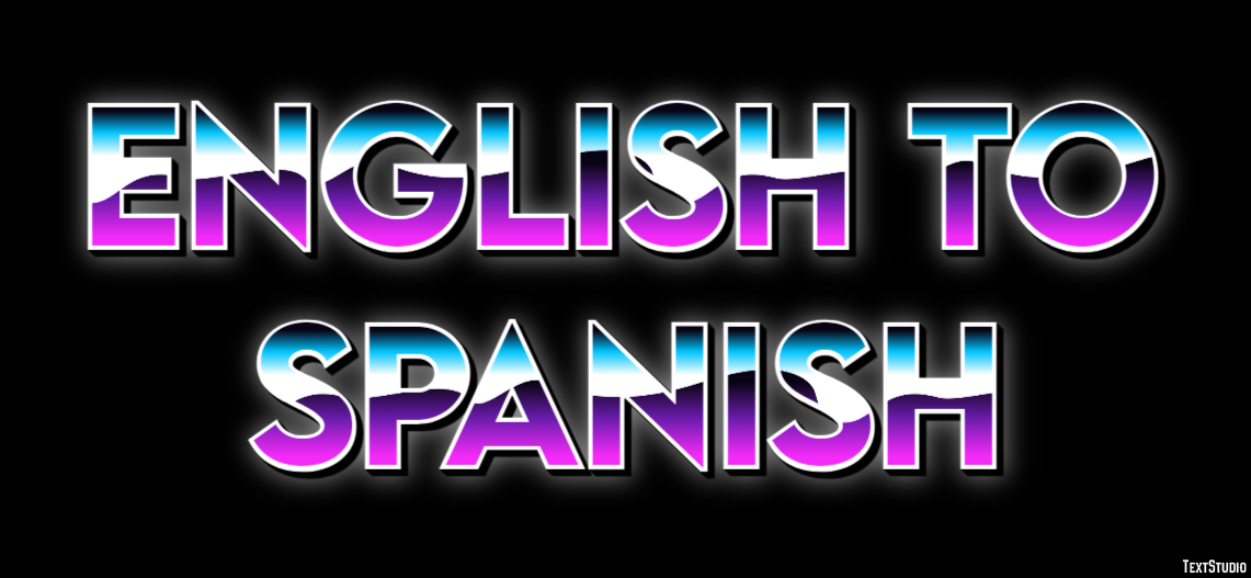 English to Spanish Metin Efekti