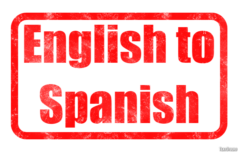 English to Spanish Metin Efekti