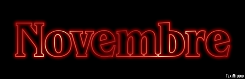 Novembre テキスト効果
