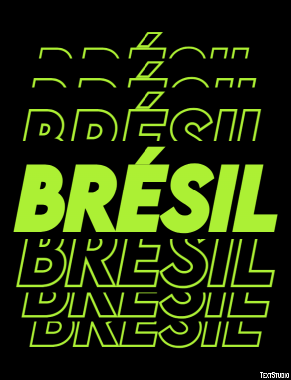 Brésil Text effect