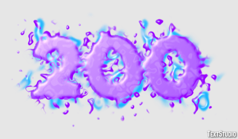 200 Efeito de texto