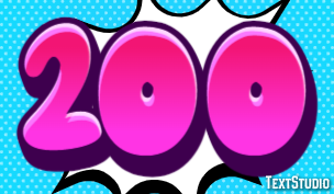 200 Efeito de texto