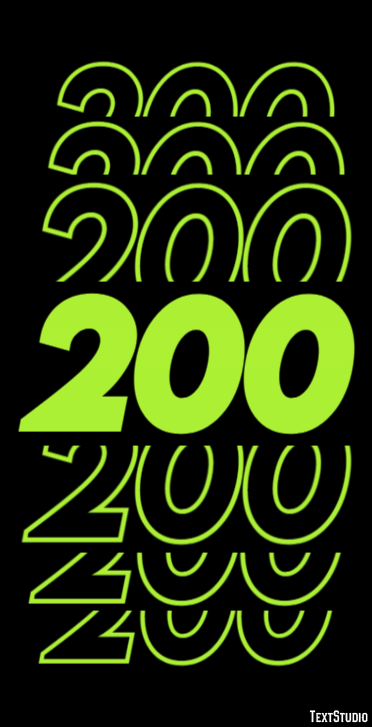 200 テキスト効果