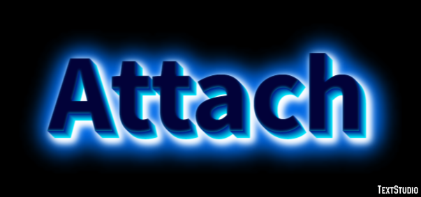Attach Tekst Effect