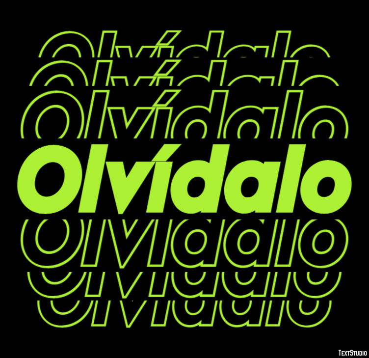 Olvídalo Efekt tekstowy