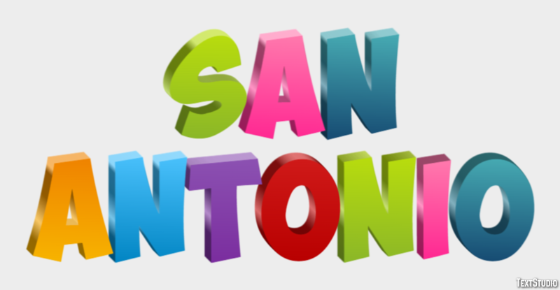 San Antonio Effetto testo