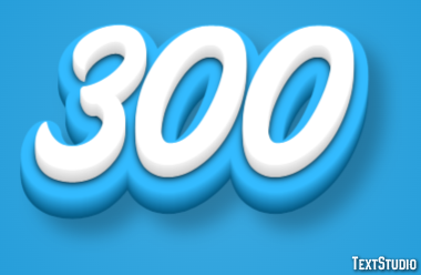 300 Text Effect