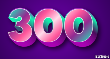 300 Text Effect