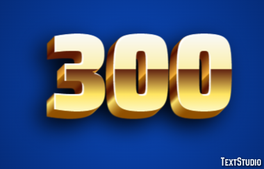 300 Text Effect