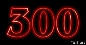 300 Text Effect