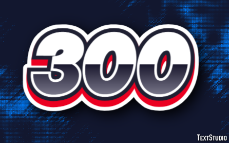 300 Text Effect